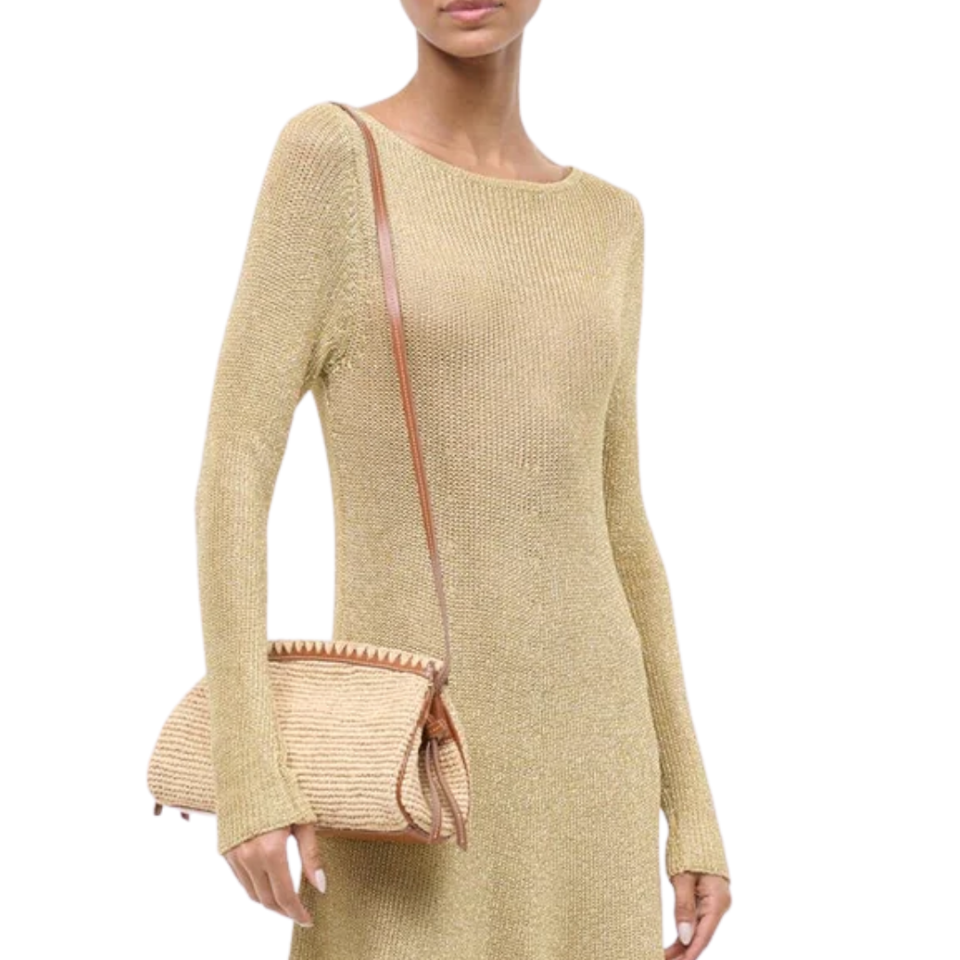 Maude Convertible Clutch in Natural Tan