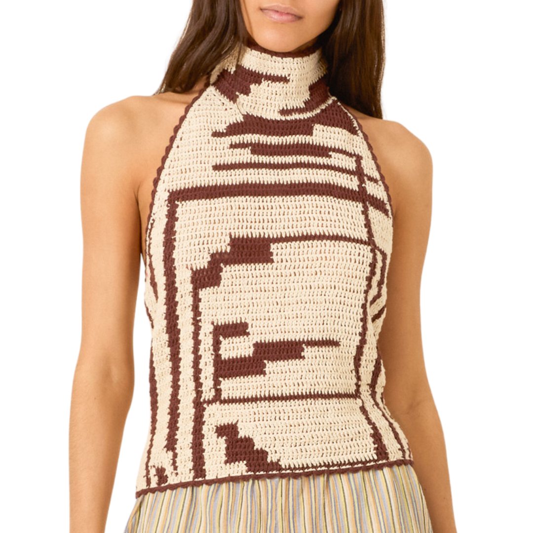 Knox Auburn Driftmap Top in Off-White
