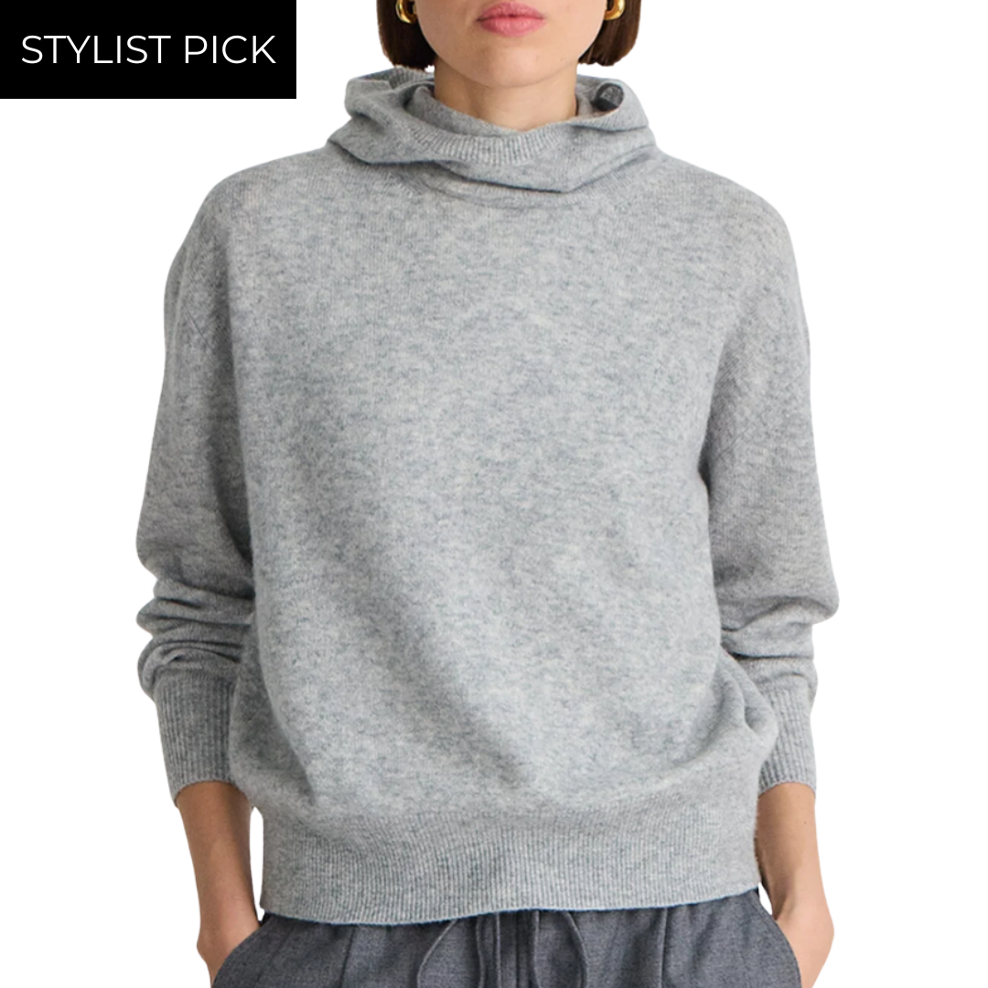 Softest Tissue Snoody Hood in Heather Grey