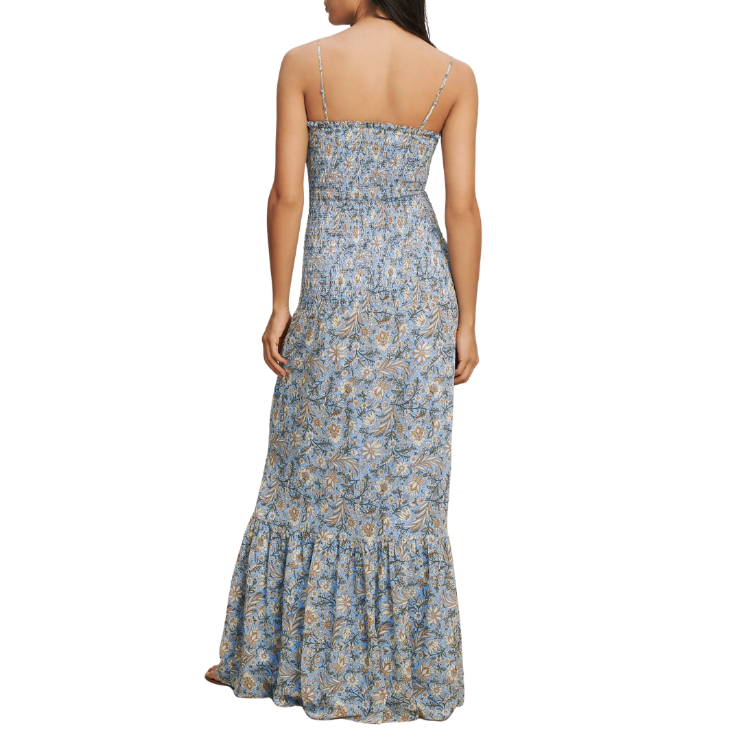 Clem Floral Maxi Dress in Blue Jay Multi