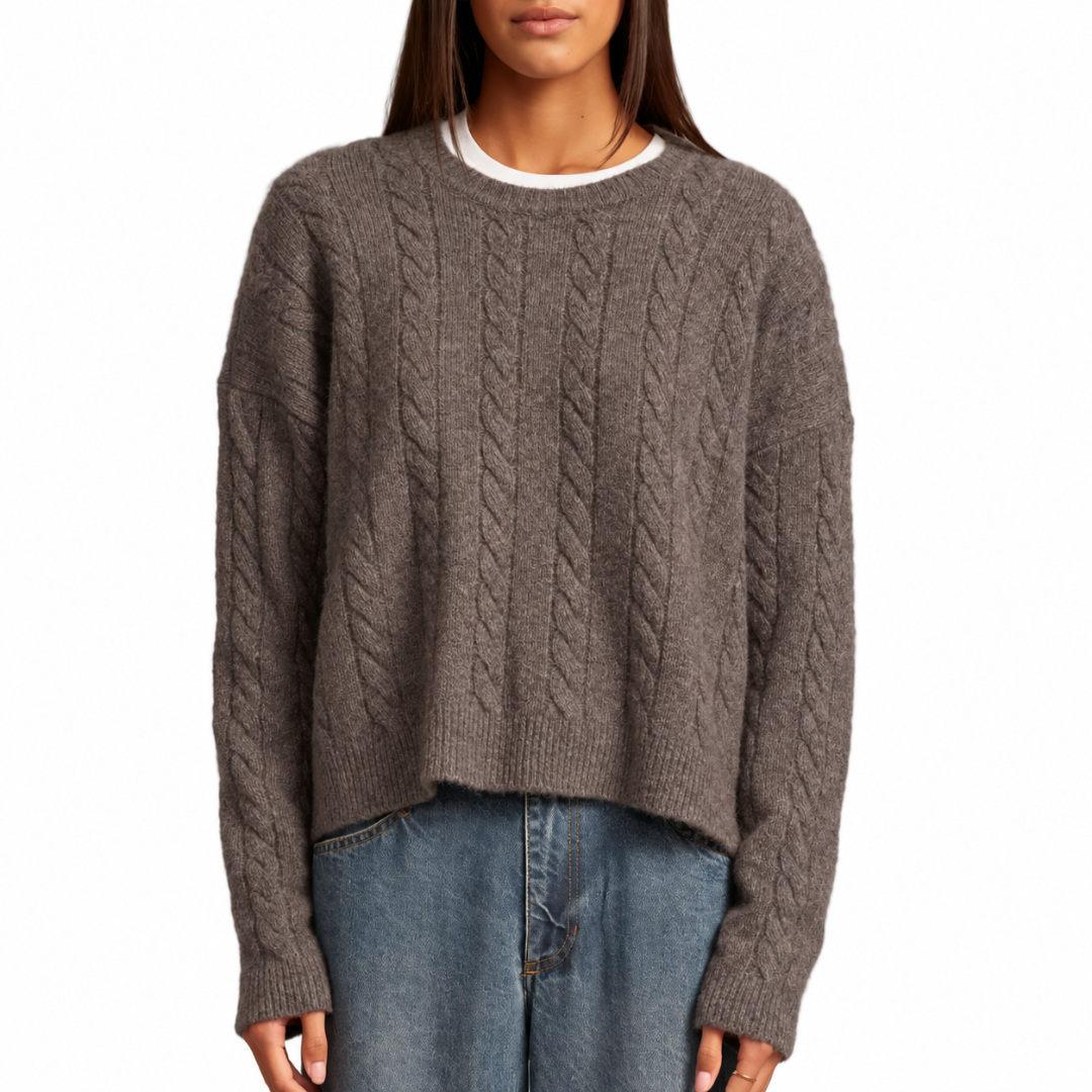 Leland Sweater in Mink Caribou