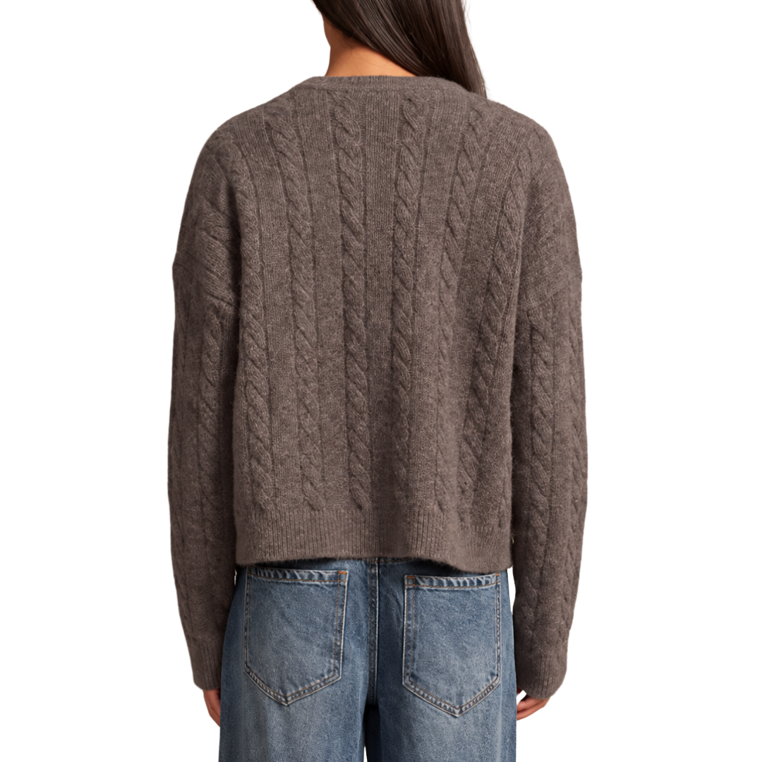 Leland Sweater in Mink Caribou