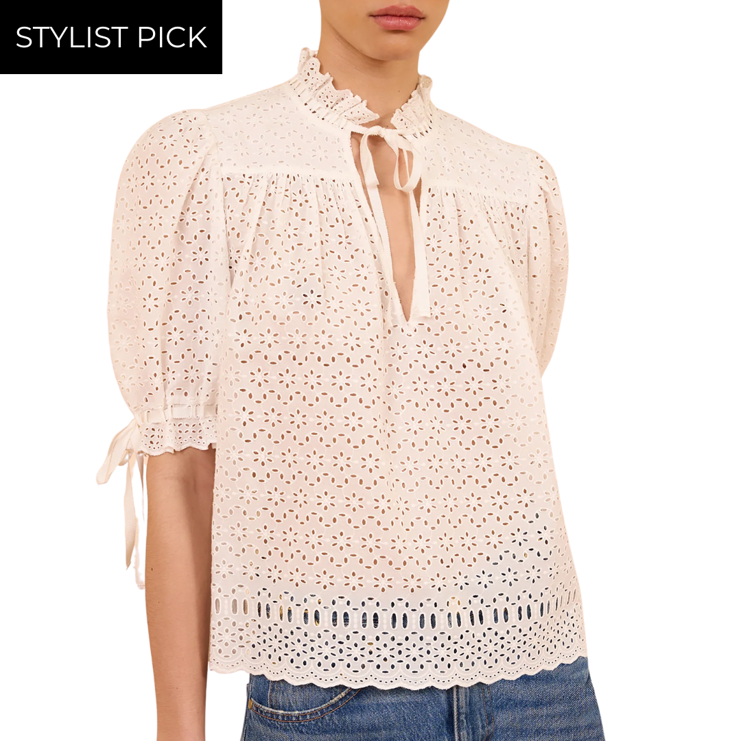 Alouette Cotton Top in Pristine