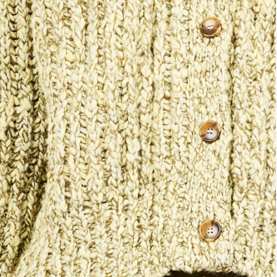 Louise Knit Cardigan in Alabaster