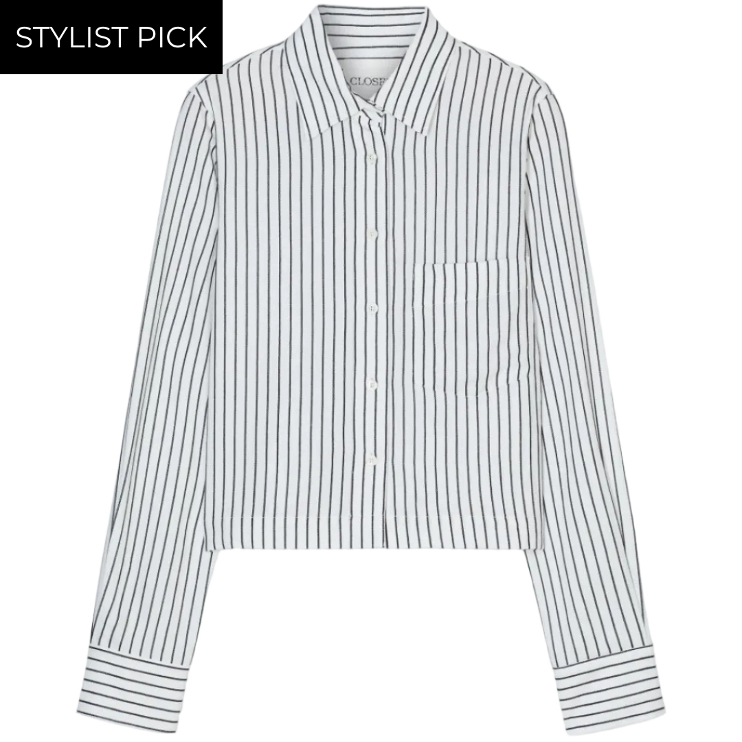 Cropped Classic Shirt in Ivory