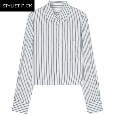 Cropped Classic Shirt in Ivory
