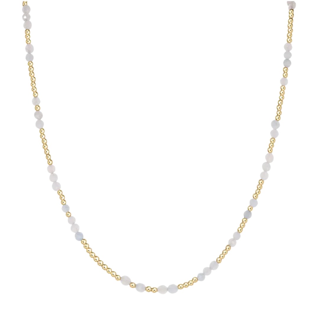 15" Choker Hope Unwritten Gemstone in Aquamarine