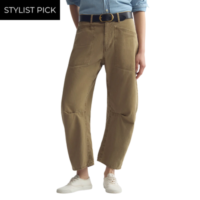 Shon Herringbone Pant in French Khaki