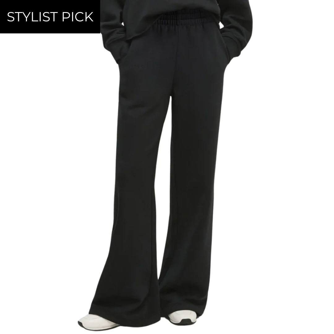 Embroidered Wide Leg in Black