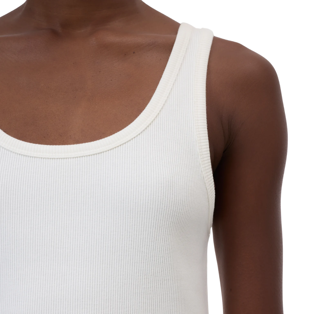Cotton Tank Top in Ivory