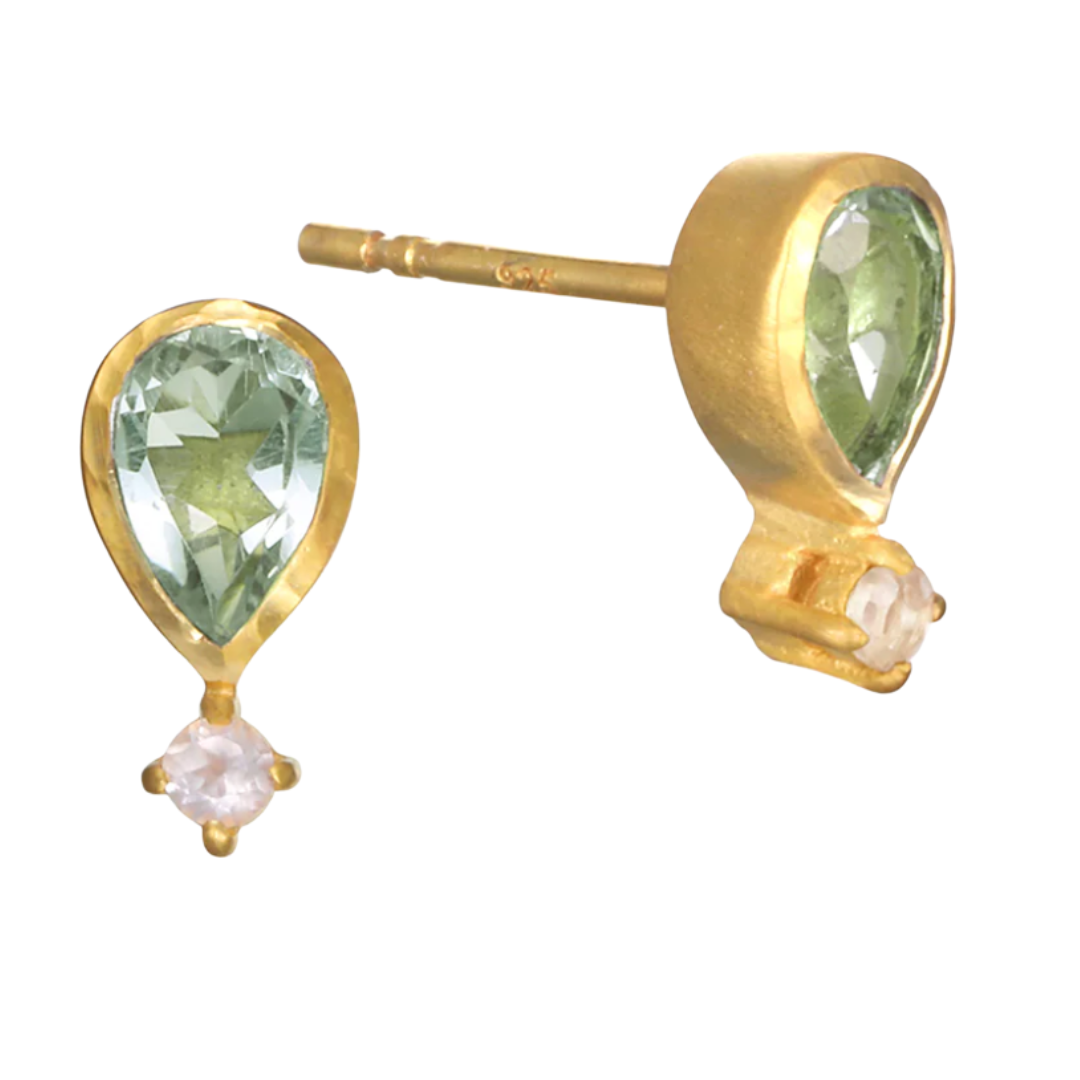 True Self Green Amethyst Earrings