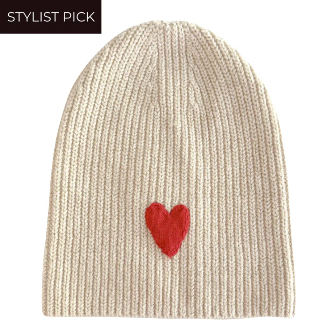 Love Beanie in Natural
