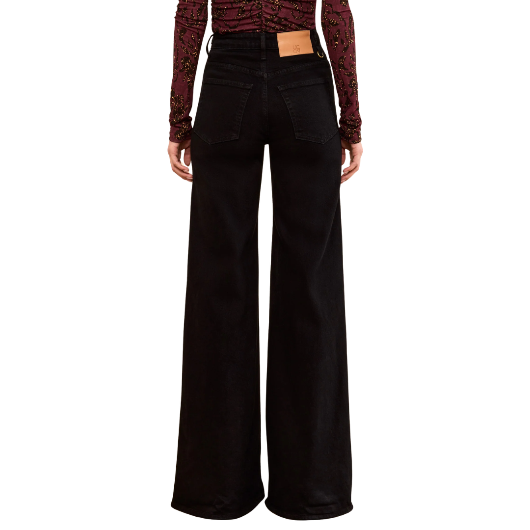 Stretch Valory Flare Jean in Noir