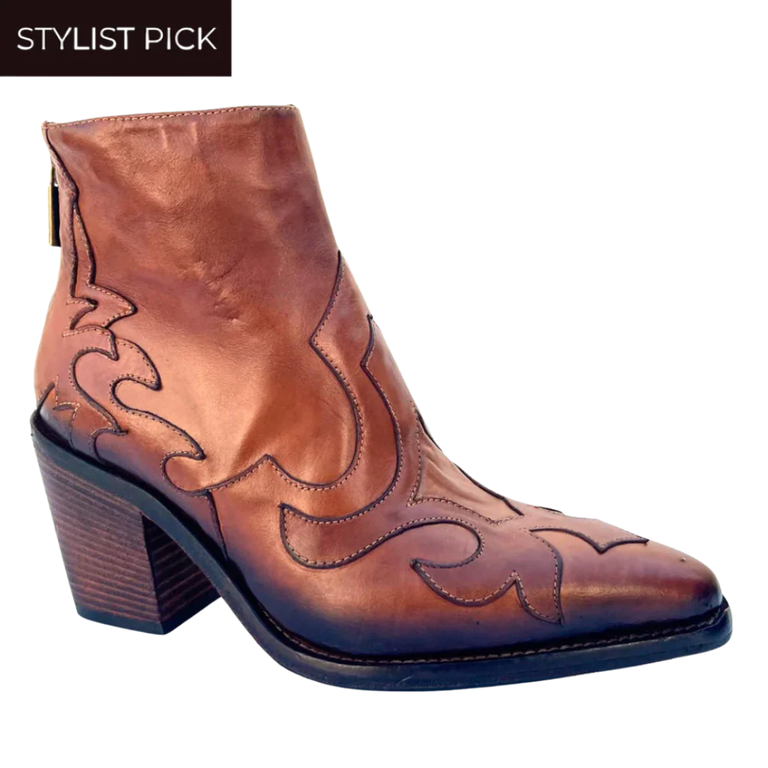Josie Ankle Boot in Cognac