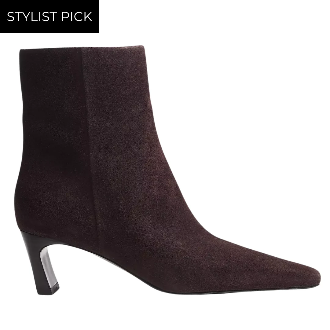 Kai Suede Ankle Boot in Dark Chocolate