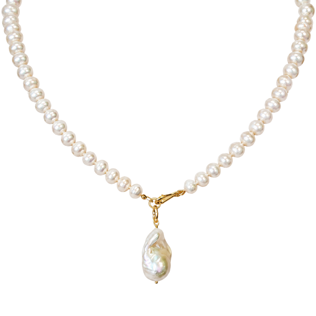Shook Pearl 1 Baroque White 18" Necklace