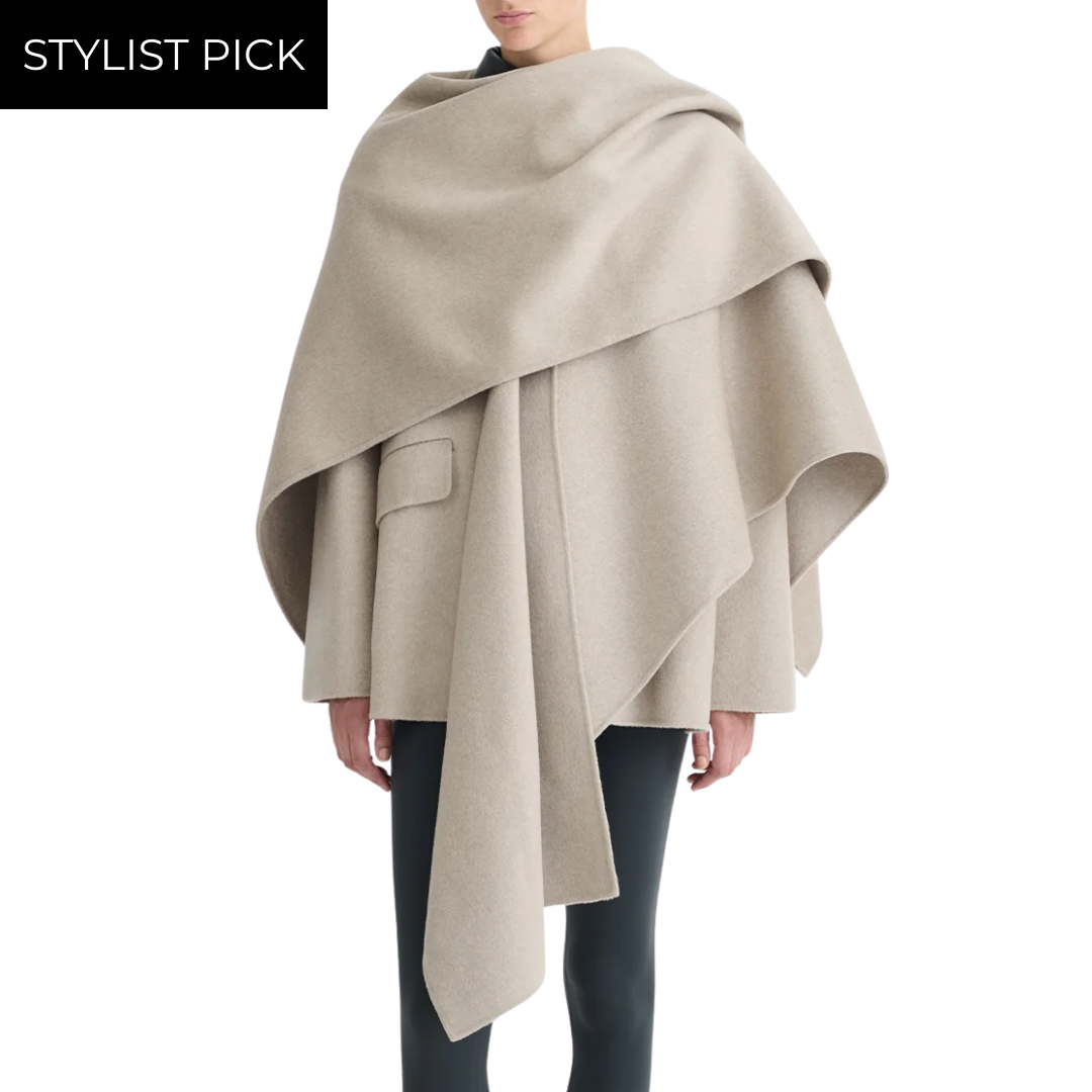 Kamin Double Wool Scarf in Stone