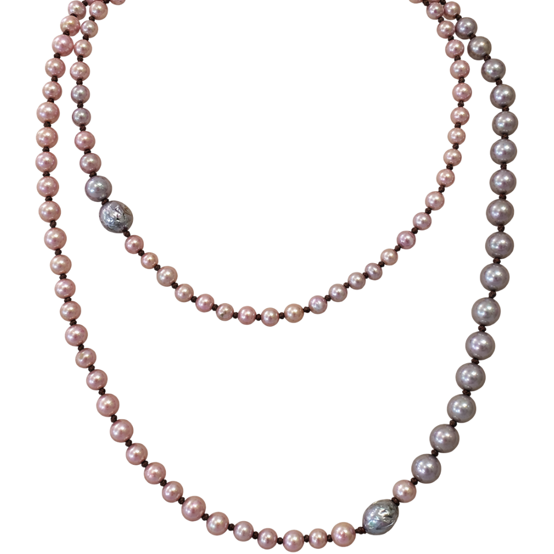 Fresh Water Baroque Pearls 41" Necklace