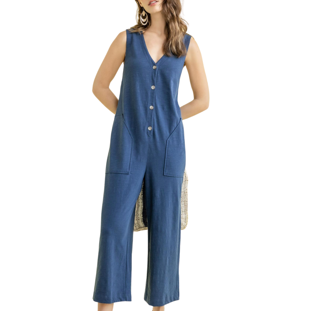 Sleeveless Jumpsuit in Ink