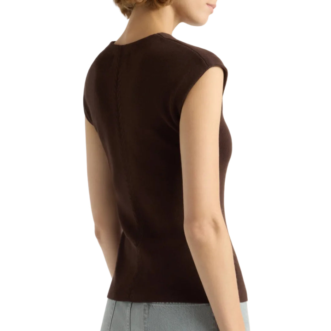 Solara Cotton Button Sweater Top